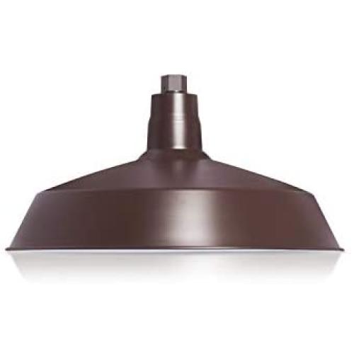 17in. Architectural Bronze Outdoor Gooseneck Barn Light Fixture with 10in. Long Extension Arm - Wall Sconce Farmhouse, Vintage, Antique Style - UL Listed - 9W 900lm A19 LED Bulb (5000K Cool White)