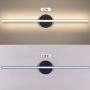 Vanity Light LED 3000K Dimmable Warm Light, Zicbol 30 Inch Modern Black Bathroom Vanity Light Fixtures 12W Wall Lamp Light for Bathroom, Living Room, Bedroom, Hallways