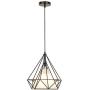 Dalux Pendant Light Geometric Cage Modern Retro Industrial Metal Bird cage Diamond Shade Ceiling Hanging Light for Kitchen Island Dining Room Hallway