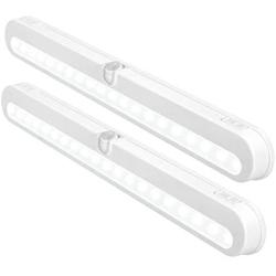 T01L LED Closet Light - BLS Super Bright 20 LED Under Cabinet Lighting Battery Powered / DC Input Wireless Motion Sensing Light, Auto On Off Switch, Motion Sensor & Light Sensor, 2 Pack