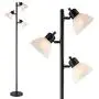 Dorm 3 Light Floor Lamp by Lightaccents - Tree Style Standing Pole Lamp with Adjustable Lights – Floor Standing Pole Light – Tall Lamp Torchiere - Living Room Lamp Black Finish