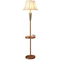 LED Ceramics Floor Lamp with Wireless Charging USB Tray Table Copper Lamp body & Base Standing Lamp for Bedroom Living Room Office Standing Lamp (Color : B, Size : 59''H)