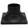 LIT-PaTH Outdoor Post Light Mounting Base, Pier Mount Base, 2-Pack (Black)