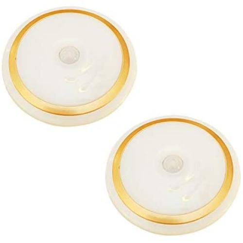 3'' Motion Sensor LED Night Light for Bedroom Closet Basement Hallways | Rechargeable Light for Backlight Stairs Garage Cabinets Drawers Cupboards (White) (2 Pack)