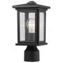 Bestshared Outdoor Post Light Fixture, Exterior Post Lighting, Outdoor Pillar Light, Porch Post Lantern, Black Finish