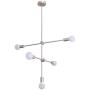 Modern Ceiling Lamp for Kitchen Island Living Room Dining Room Bedroom Foyer 5 Light Industrial Sputnik Chandelier Nickel Light Fixture Pendant Lighting