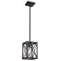 MELUCEE Industrial Pendant Lighting for Kitchen Island, Farmhouse Dining Room Light Rustic Chandelier Metal Oil Rubbed Bronze Finish 1-Light with Clear Glass Shade