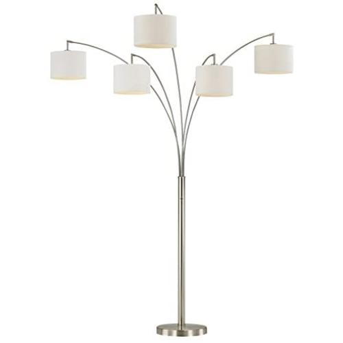 Artiva USA LED602805FSN 83'' LED Arched Floor Lamp with Dimmer 5000 Lumens, 83 inches, Brushed Nickel