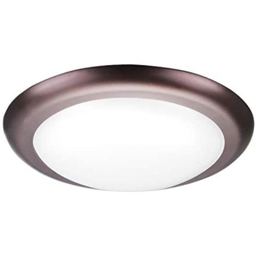 Lumbien LED Ceiling Light Round Light Fixture, 1600LM 15W Flush Mount LED Disk Light for Closets, Pantry, Bedrooms, Office, Basements, Laundry Rooms(Bronze, 4000K Cool White)