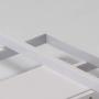 Leniure White Square LED Light Ceiling Lamp Chandelier Lighting Fixture 35'' Wide 22'' Deep 3'' High, Warm White 3000K