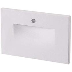 Cloudy Bay LED Step Light with Auto On Off Photocell,3000K Warm White,Stair Light,White Finish