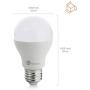 TaoTronics A19 LED Light Bulbs 60 Watt Equivalent, 3000K (Soft White), 810 Lumens, No Flicker, Non-Dimmable - Pack of 6