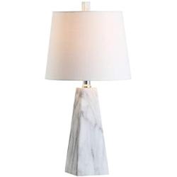 JONATHAN Y JYL1037A Owen 20.5'' Resin LED Lamp, Contemporary for Bedroom, Living Room, Office,College Dorm,Coffee Table,Bookcase, White