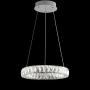 JONATHAN Y JYL7218A Reese 15.7'' Adjustable Integrated LED Metal/Crystal Chandelier Pendant Contemporary,Glam Dimmable, for Dining, Living Room, Kitchen, Commercial Office, Chrome/Clear