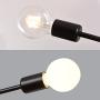 Ganeed Sputnik Chandelier,6 Lights Modern Pendant Light,Industrial Vintage Black Flush Mount Ceiling Light Fixtures for Dining Room Kitchen Island Bedroom
