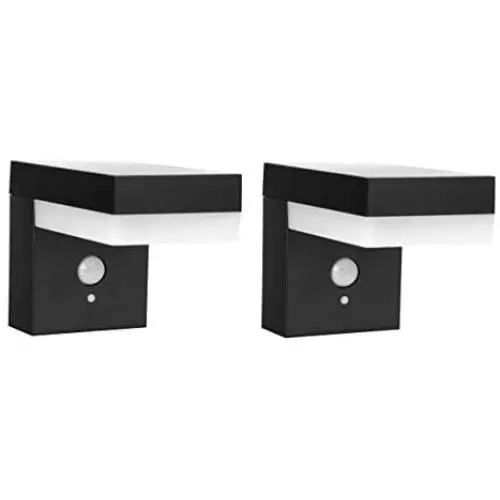 Hyperikon LED Solar Lights Outdoor, Wall Pack Fence Sconce, 4000K Daylight, PIR and Photocell Sensor 2 Pack Hyperikon LED Solar Lights Outdoor, Wall Pack Fence Sconce, 4000K Daylight, PIR and Photocell Sensor 2 Pack