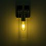 KRASTY Modern Metal Wall Sconce Hradwired Wall Light Fixtures Clear Glass Wall Sconces, Wall Lamp for Living Room Bedroom Bathroom Hallway (Brass)