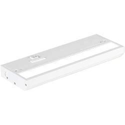 LED Under Cabinet Lighting by NSL - Dimmable Hardwired or Plugged-in Installation - 3 Color Temperature Slide Switch - Warm White (2700K), Soft White (3000K), Cool White (4000K) - 9 Inch White Finish