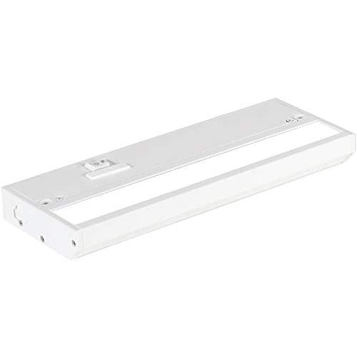 LED Under Cabinet Lighting by NSL - Dimmable Hardwired or Plugged-in Installation - 3 Color Temperature Slide Switch - Warm White (2700K), Soft White (3000K), Cool White (4000K) - 9 Inch White Finish