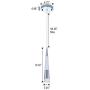 VILUXY Modern Kitchen Island Pendant Lighting, Adjustable LED Cone Pendant Light with Silver Plating Nickel Finish Acrylic Shade for Dining Rooms 7W, Cool White 6000K