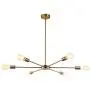 CLAIRDAI Sputnik Chandeliers 6 Lights Pendant Lighting Modern Chandelier Gold Industrial Vintage Ceiling Light Fixtures for Kitchen Dining Room Living Room