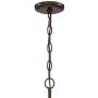 Edinger Oil Rubbed Bronze Round Pendant Chandelier 20'' Wide Rustic Industrial Clear Waterglass 4-Light Fixture for Dining Room House Foyer Kitchen Island Entryway Bedroom Living Room - Regency Hill