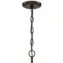 Edinger Oil Rubbed Bronze Round Pendant Chandelier 20'' Wide Rustic Industrial Clear Waterglass 4-Light Fixture for Dining Room House Foyer Kitchen Island Entryway Bedroom Living Room - Regency Hill