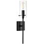 Effimero Black Wall Sconce Lighting - Bathroom Light Fixture - Modern Indoor Bedroom Wall Lights with Clear Glass Shades