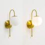 Loclgpm Modern Gold Metal Wall Sconce, 1 Light Wall Lighting with Milk White Globe Glass Shade, Flush Mount Wall Lamp for Bedroom, Bathroom, Hallway, Living Room Loclgpm Modern Gold Metal Wall Sconce, 1 Light Wall Lighting with Milk White Globe Glass Shade, Flush Mount Wall Lamp for Bedroom, Bathroom, Hallway, Living Room
