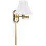 Kenroy Home Classic Wall Swing Arm Lamp ,15 Inch Height, 15 Inch Width, 24 Inch Extension with Polished Brass Finish