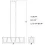 VAXCEL Black Kitchen Island Lighting - Linear Industrial Pendant Light, Geometric Clear Textured Glass, Hanging Light Fixture for Kitchen Island, Dining Room, Bar