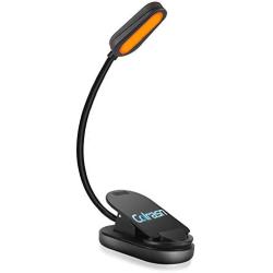 Book Light Amber Clip-On Reading Light LED Light for Reading in Bed, Books, 99.98% Blue Blocking, Sleep Aid Light,USB Rechargeable, Kindle Light, Adjustable Brightness, Suitable for Kids