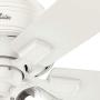 HUNTER 52152 Crestfield Indoor Low Profile Ceiling Fan with LED Light and Pull Chain Control, 42'', Fresh White