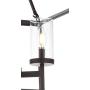 JONATHAN Y JYL7413A Anna 21'' 4-Light Metal/Glass LED Pendant, Traditional, Classic for Kitchen, Living Room, 4 Bulb, Oil Rubbed Bronze/Clear
