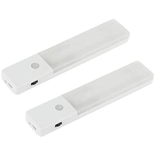 ZEEFO 2 Pack LED Night Light, Motion Sensor Lights Rechargeable Built-in Lithium Battery Powered Wall Sconce Light, Lighting Closet Cabinet Bathroom Stairway Hallway Light for Baby Kids Nursery Lamp