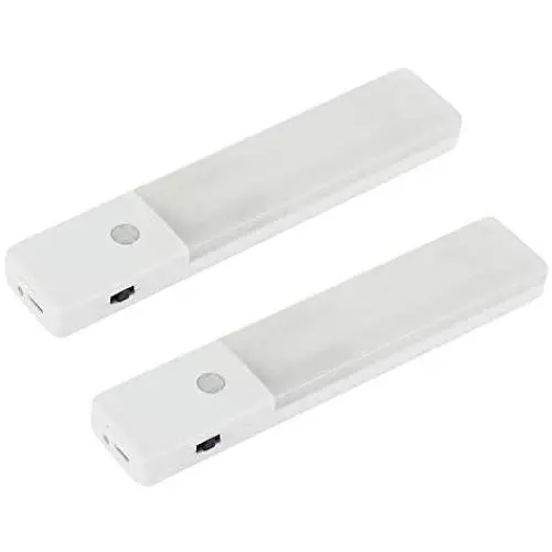 ZEEFO 2 Pack LED Night Light, Motion Sensor Lights Rechargeable Built-in Lithium Battery Powered Wall Sconce Light, Lighting Closet Cabinet Bathroom Stairway Hallway Light for Baby Kids Nursery Lamp ZEEFO 2 Pack LED Night Light, Motion Sensor Lights Rechargeable Built-in Lithium Battery Powered Wall Sconce Light, Lighting Closet Cabinet Bathroom Stairway Hallway Light for Baby Kids Nursery Lamp
