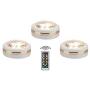 Wireless LED Puck Lights with Remote Control 3 Pack, LED Under Cabinet Lighting, Closet Light, Puck Lights Battery Operated, Under Counter Lighting, Push Lights, Stick On Lights