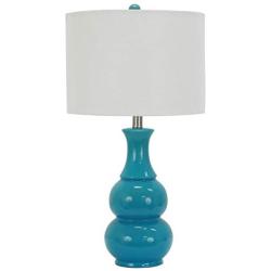 Décor Therapy TL17303 Table Lamp, 14x14x26.5, Teal