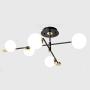 Sputnik Chandeliers 5 and 8-Lights Mid Century Endant Lighting Black Modern Chandelier Ceiling Light Fixture for Living Room Dining Bedroom Kitchen-Black and Gold 5 Lights Sputnik Chandeliers 5 and 8-Lights Mid Century Endant Lighting Black Modern Chandelier Ceiling Light Fixture for Living Room Dining Bedroom Kitchen-Black and Gold 5 Lights
