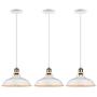 B2ocled Pendant Lighting Retro Pendant Light Industrial Vintage Style 1 Light E26/E27 Based Lamp Shade for The Kitchen, Bedroom, Dining Room, Living Room, Porch (White, 10.63 inch)