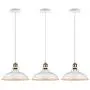 B2ocled Pendant Lighting Retro Pendant Light Industrial Vintage Style 1 Light E26/E27 Based Lamp Shade for The Kitchen, Bedroom, Dining Room, Living Room, Porch (White, 10.63 inch)