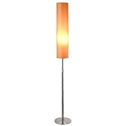 WSHFOR Adjustable Barrel Type Cloth Art Metal Floor lamp Brown, Living Room Reading lamp, Bedroom Bedside lamp, Height 185cm, Nordic Minimalist Style