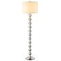 WINGBO 63” Modern Floor Lamp with 11 Stacked Ball Contemporary Silver Metal Standing Lamp for Bedrooms, Living Room, Office, Reading Mercury Silver