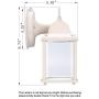 LIT-PaTH Dusk to Dawn Outdoor Wall Lantern, LED Wall Sconce, 5000K Daylight White, 9.5W (75W Equivalent) , 800 Lumen, Aluminum Housing Plus Glass, Outdoor Rated, 2-Pack (White)