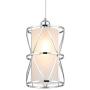 Brushed Nickel Pendant Lighting Fixture, Kitchen Hanging Ceiling Lamp Over Sink, Frosted Glass Pendant Light, Modern Cylindrical Pendant Lamp for Kitchen Island, Foyer, Dining Room, Stairs, Entryway