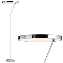 JONATHAN Y JYL7015A Owen 66.7'' Integrated LED Metal Floor Lamp Minimalistic,Modern,Contemporary for Bedrooms, Living Room, Office, Reading, Chrome