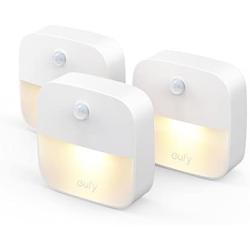 eufy by Anker, Lumi Stick-On Night Light, Warm White LED, Motion Sensor, Bedroom, Bathroom, Kitchen, Hallway, Stairs, Energy Efficient, Compact, 3-pack