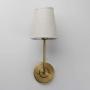 Pathson Vintage Wall Sconce, 1-Light Wall Light with Linen Fabric Lamp Shade, Industrial Wall Mounted Fixture for Bedroom Living Room, Antique Brass Finish 2-Pack (Antique)