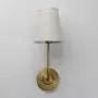 Pathson Vintage Wall Sconce, 1-Light Wall Light with Linen Fabric Lamp Shade, Industrial Wall Mounted Fixture for Bedroom Living Room, Antique Brass Finish 2-Pack (Antique)