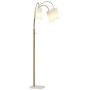 Amazon Brand – Rivet 3-Light Arc Floor Lamp, Marble and Brass, With Bulbs , 79'' x 27'' x 21''